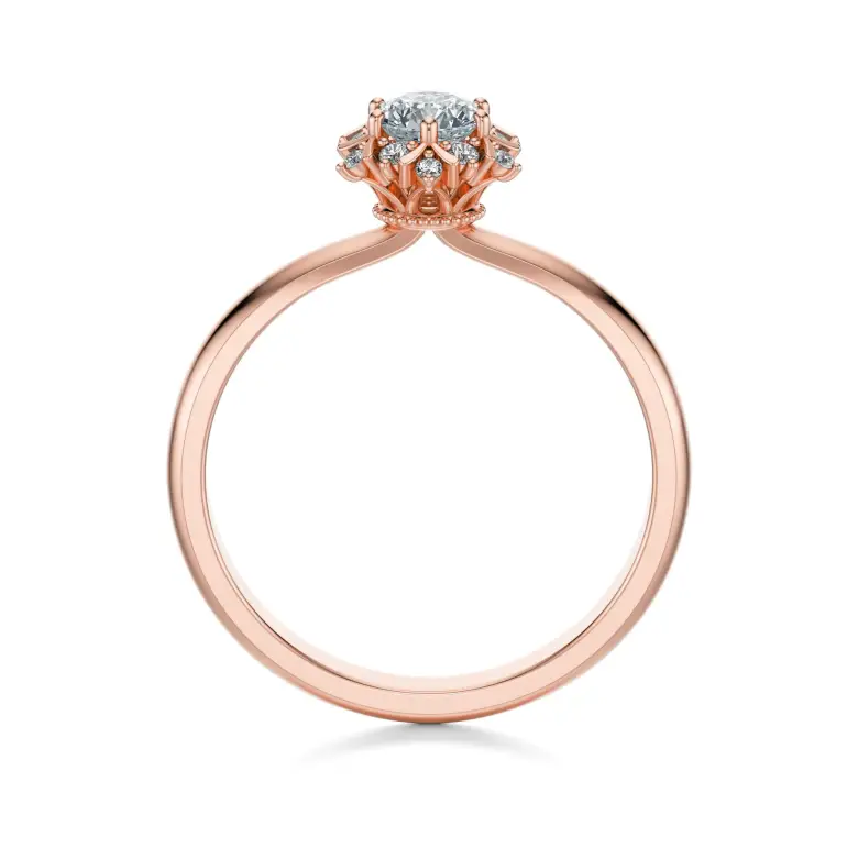 Pierścionek z różowego złota z diamentami AJPZ_081